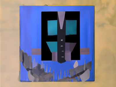Abstraktion blaues Haus