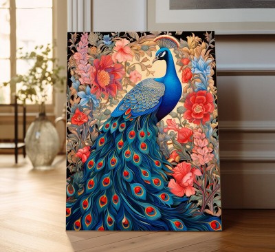 Jugendstil Vogel Pfau Floral Wandbild Gemälde