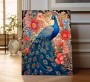 Jugendstil Vogel Pfau Floral Wandbild Gemälde