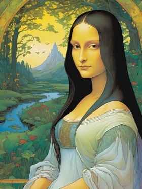 Mona Lisa Dame Porträt einer jungen Frau