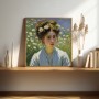 Claude Monet Stil - Frau Blumen Kunst Malerei
