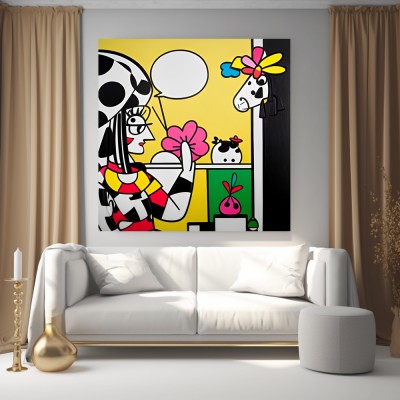 Naive Kunst Bild Frau