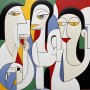 Picasso Stil - auf Leinwand oder Poster