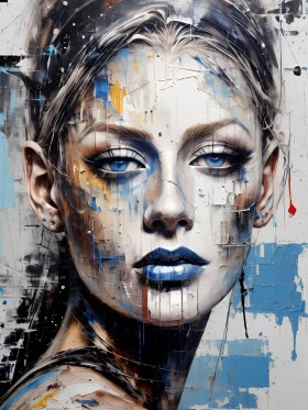 Frau Bild Blau