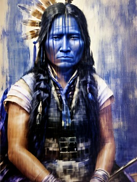Porträtgemälde der Sioux-Häuptlinge der amerikanischen Ureinwohner Porträtgemälde der Sioux-Häuptlinge der amerikanischen Ureinwohner