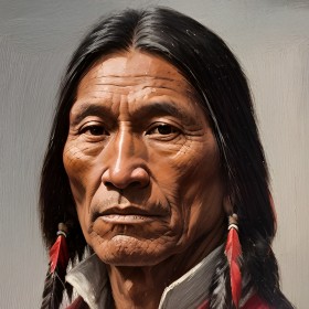 Porträt des Häuptlings der Sioux Porträt des Häuptlings der Sioux