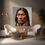 Porträt des Häuptlings der Sioux