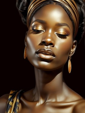 Afroamerikanische Wanddekoration schwarze Frau Wandbild