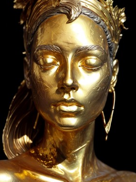 Gold Portrait Frau