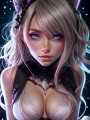 Anime Girl Leinwand oder Poster