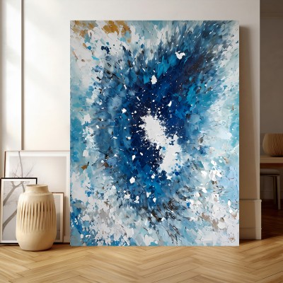 Wasserwelt Blau Wandbild Bild Spritzer