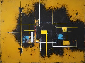 Abstraktes Gemälde Acryl Leinwand Druck
