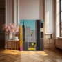 Abstrakte Stadt Kunst Grau Druck