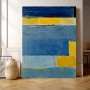 Kreativität Leinwand Malerei Moderne Gelb und Blau Kombiniert