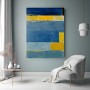 Kreativität Leinwand Malerei Moderne Gelb und Blau Kombiniert