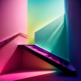 Geometrisches Licht Architektur Modern Bild Treppe Farben