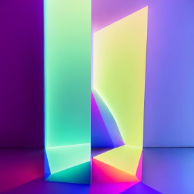 Neon Licht Geometrisches Licht Architektur Modern Bild Farben