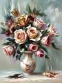 Blumen Malen Acryl Abstrakte Rose