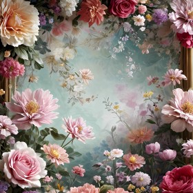 Fotokunst Blumen Fantasy Leinwand Wandbild