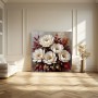 Fünf Pfingstrosen Blumen Gemälde auf Leinwand oder Poster Blumenmalerei