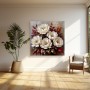 Fünf Pfingstrosen Blumen Gemälde auf Leinwand oder Poster Blumenmalerei