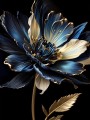 Eine blaue Blume mit Leinwand Poster