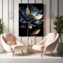 Eine blaue Blume mit Leinwand Poster