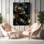 Schwarze Blumen Lotus Rosen Gold Pflanzen