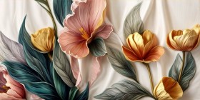 Blumen Bild Kunst Gemälde Pflanze - Panorama