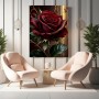 Rote Rose Blumen Pflanzen Leinwand
