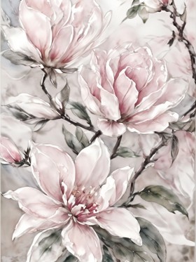 Pflanzen Blumen Wandbild auf Leinwand