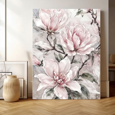 Pflanzen Blumen Wandbild auf Leinwand
