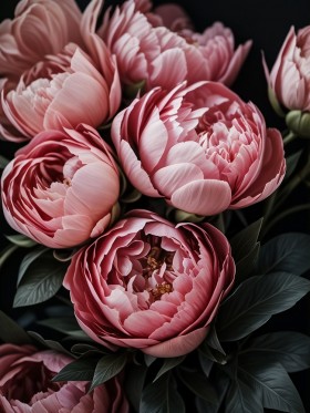 Pfingstrose Rose Blume Wandkunst Malerei Leinwand