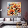 Mohnblumen Orange Gelbe Blumen Wandbild Poster Leinwand