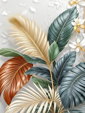 Tropisch Leinwand Poster Botanisch Wohnzimmer