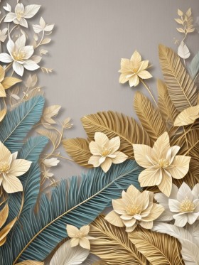 Tropische Blätter Leinwand Poster Botanisch Wohnzimmer Küche