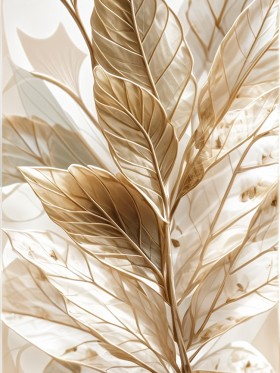 Boho Blätter Leinwand Poster Botanisch Wohnzimmer Küche