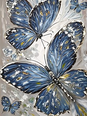 Blauer Schmetterling Leinwand Malerei Poster Wohnzimmer Küche