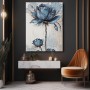 Blaue Rosen Blume Leinwand Poster Wohnzimmer Küche