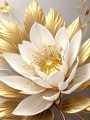 Goldene Pflanzenblume Frühlingsblumen Leinwand Poster Wohnzimmer Küche