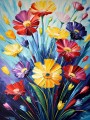 Moderner Impressionismus Blumen Leinwand Poster Wohnzimmer Küche