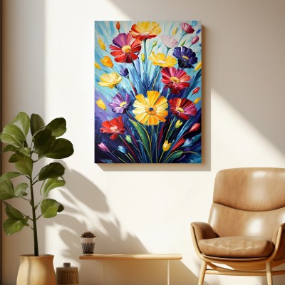 Moderner Impressionismus Blumen Leinwand Poster Wohnzimmer Küche