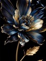 Schwarze Und Blaue Blume Leinwand Poster Wohnzimmer Küche