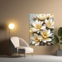 Weiße Blume Leinwand Poster Wohnzimmer Küche