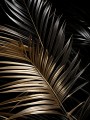 Schwarz Gold Palmenblatt Leinwand Poster Wohnzimmer Küche