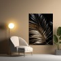 Schwarz Gold Palmenblatt Leinwand Poster Wohnzimmer Küche