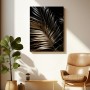 Schwarz Gold Palmenblatt Leinwand Poster Wohnzimmer Küche