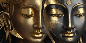 Buddha Bild Wandbild Wanddekoration Deko Antik Thailand- Panorama