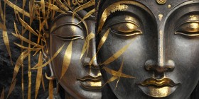 Buddha Bild Wandbild Wanddekoration Deko Antik Thailand- Panorama