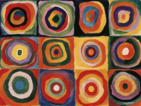 Wassily Kandinsky Alternative Poster Farbstudie Quadrate Stampa Wassily Kandinsky Alternative Poster Farbstudie Quadrate Stampa